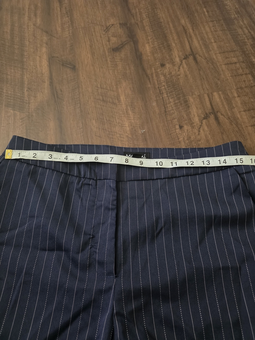 Messini Women’s Size 8 Navy Pinstripe Bootcut Dress Pants Career Office Y2K - Picture 5 of 6